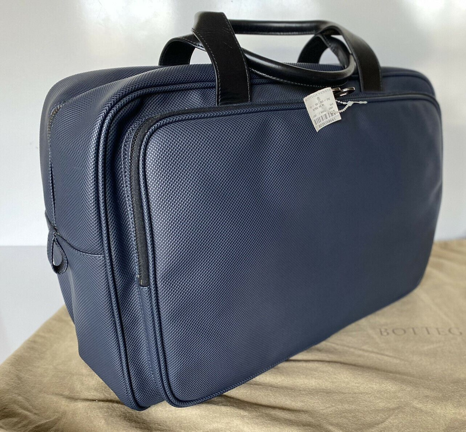 Bottega Veneta Men's Marcopolo Navy Leather Travel Bag Italy 167304 New $1450